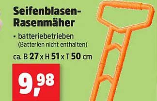 Seifenblasen-Rasenmäher