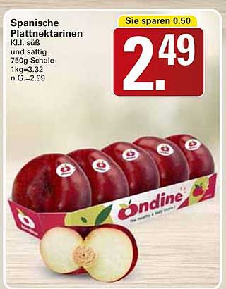 Spanische Plattnektarinen