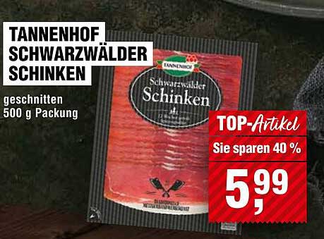 TANNENHOF SCHWARZWÄLDER SCHINKEN geschnitten 500 g Packung