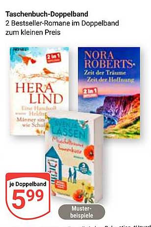 Taschenbuch-Doppelband 2 Bestseller-Romane im Doppelband zum kleinen Preis