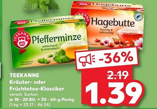 TEEKANNE Kräuter- oder Früchtetee-Klassiker