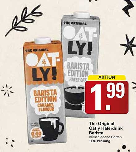 The Original Oatly Haferdrink Barista verschiedene Sorten 1Ltr. Packung