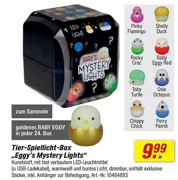 Tier-Spiellicht-Box „Eggy’s Mystery Lights“