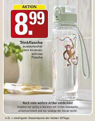 Trinkflasche auslaufsicher mit Klickverschluss Flasche