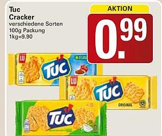 Tuc Cracker verschiedene Sorten 100g Packung 1kg=9.90