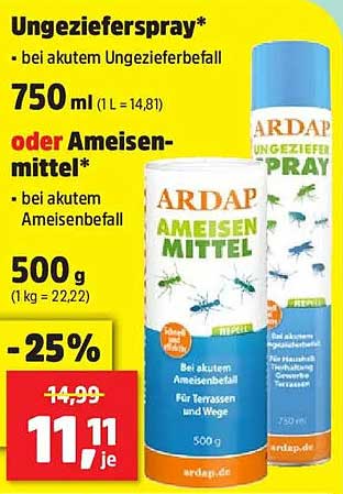 Ungezieferpray* oder Ameisenmittel*