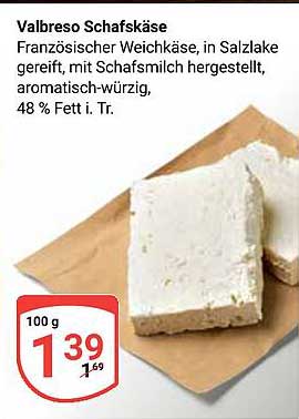 Valbreso Schafskäse
