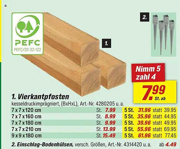 Vierkantpfosten