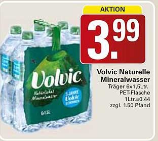 Volvic Naturelle Mineralwasser Träger 6x1,5Ltr. PET-Flasche