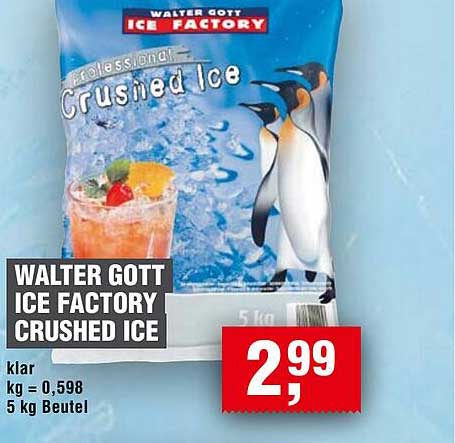 WALTER GOTT ICE FACTORY CRUSHED ICE