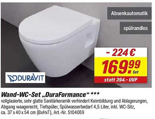 Wand-WC-Set „DuraFormance“ ***