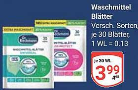 Waschmittel Blätter Versch. Sorten, je 30 Blätter, 1 WL = 0.13
