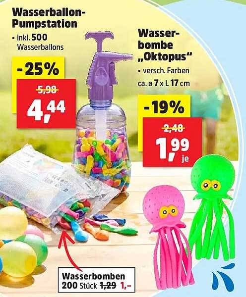 Wasserballon-Pumpstation