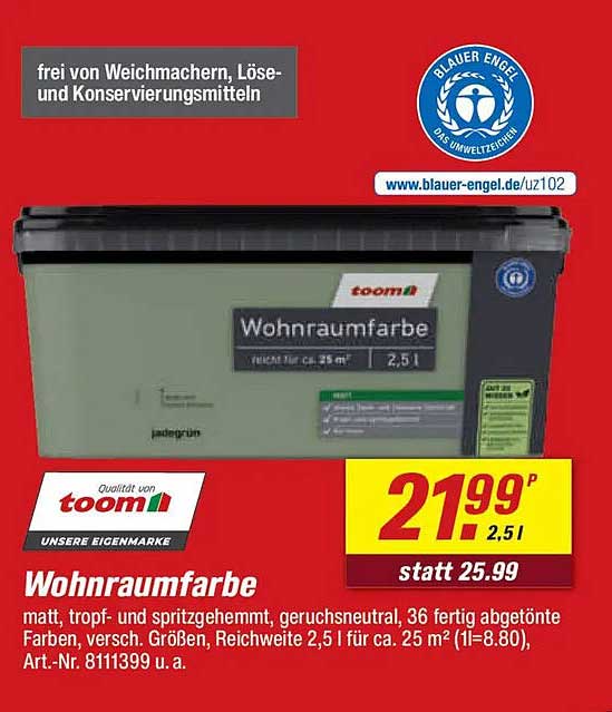 Wohnraumfarbe