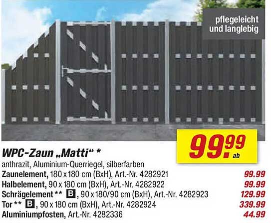 WPC-Zaun „Matti“ *