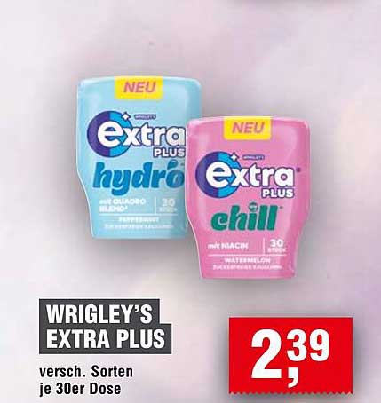 WRIGLEY’S EXTRA PLUS versch. Sorten je 30er Dose