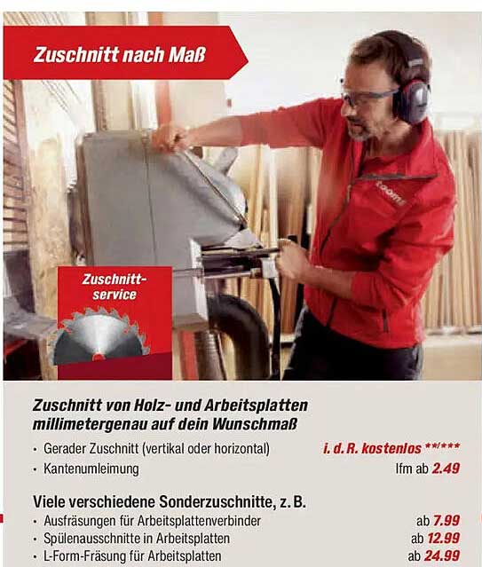 Zuschnitt nach Maß