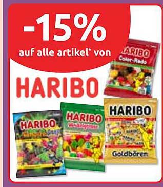 -15% auf alle Artikel von HARIBO