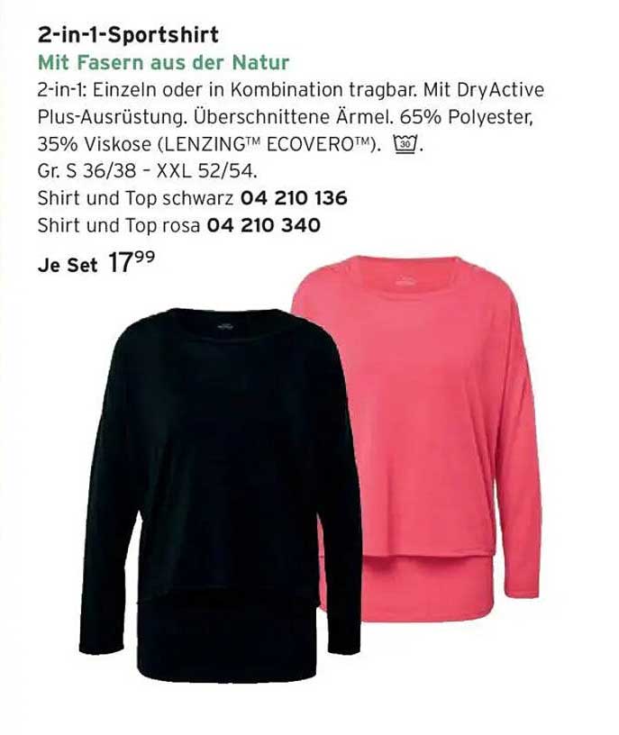 2-in-1-Sportshirt mit Faser aus der Natur