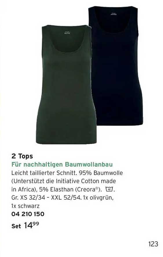 2 Tops für nachhaltigen Baumwollanbau