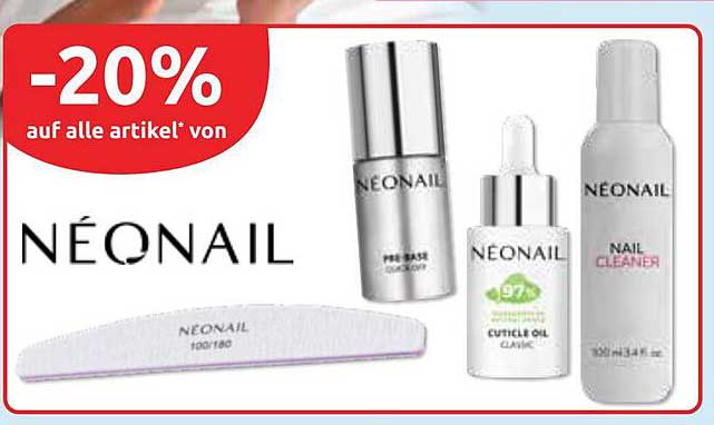 20% Rabatt auf alle Artikel von NEONAIL
