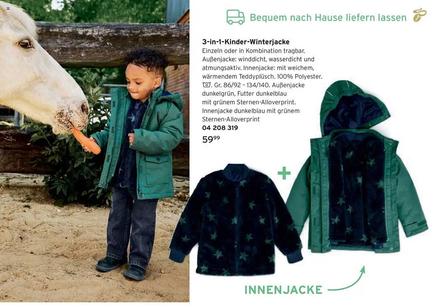 3-in-1-Kinder-Winterjacke