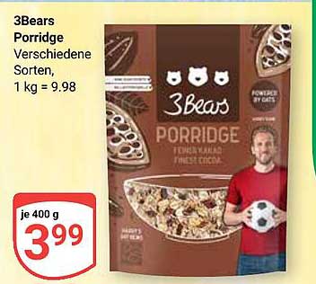 3Bears Porridge Verschiedene Sorten, je 400 g