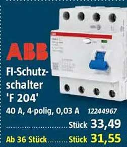 ABB FI-Schutzschalter 'F 204'