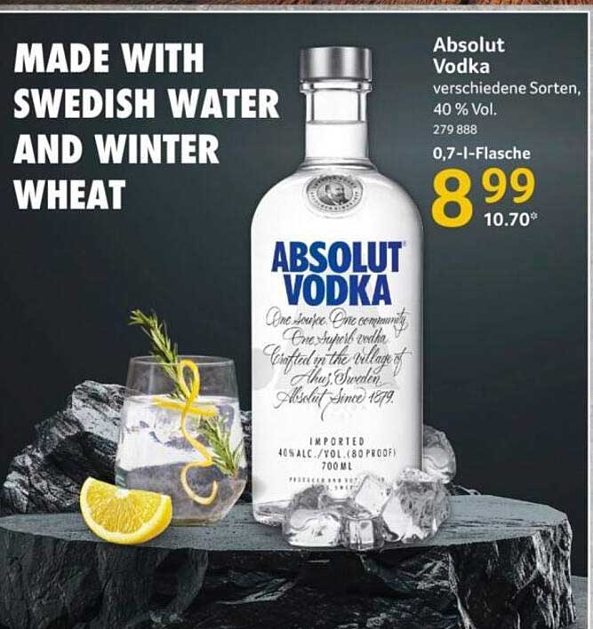 Absolut Vodka verschiedene Sorten, 0,7 l-Flasche