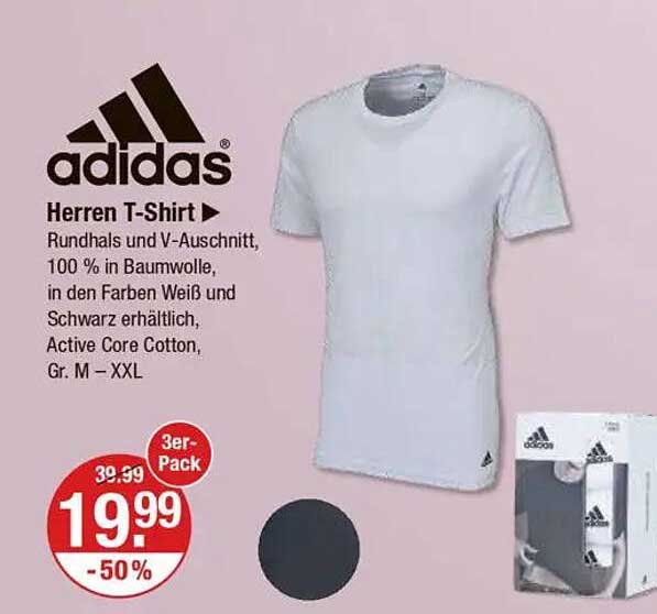 adidas Herren T-Shirt 3er-Pack