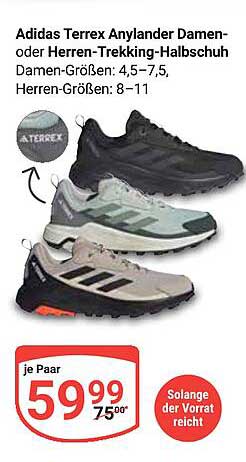 Adidas Terrex Anylander Damen- oder Herren-Trekking-Halbschuh