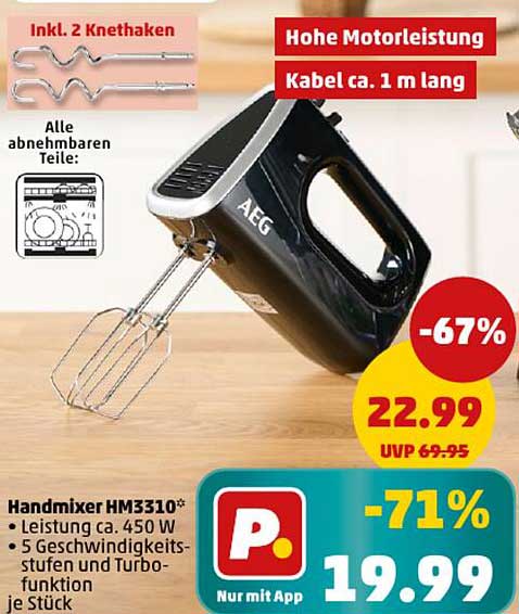 AEG Handmixer HM3310 – Hohe Motorleistung für jede Küche