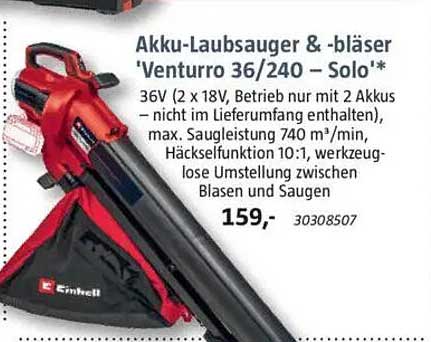 Akku-Laubsauger & -bläser 'Venturro 36/240 - Solo'*