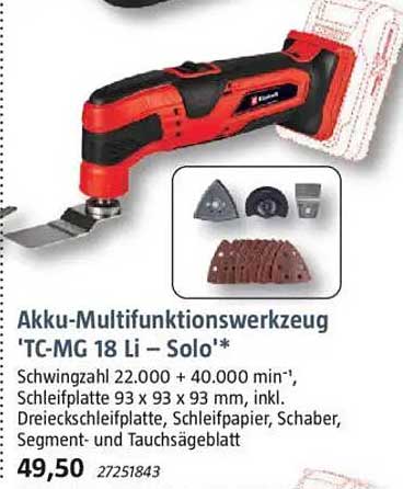Akku-Multifunktionswerkzeug 'TC-MG 18 Li – Solo'