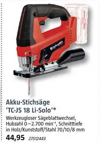 Akku-Stichsäge 'TC-JS 18 Li-Solo'*