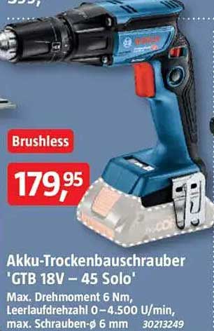 Akku-Trockenbauschrauber 'GTB 18V – 45 Solo'