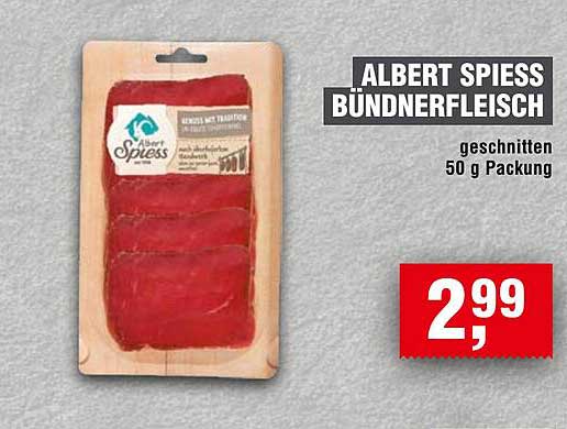 ALBERT SPIESS BÜNDNERFLEISCH geschnitten 50 g Packung