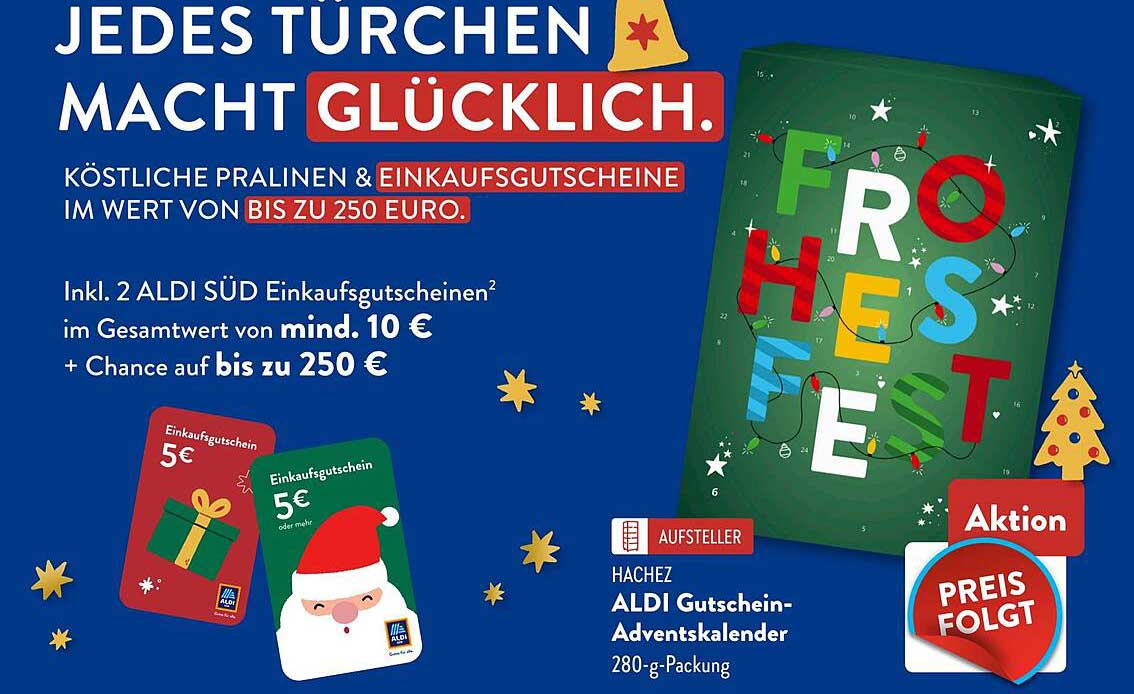ALDI Gutschein-Adventskalender 280 g-Packung