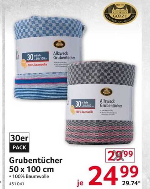 Allzweck Grubentücher 50 x 100 cm (30er Pack)