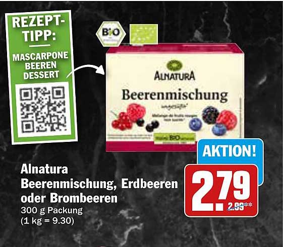 Alnatura Beerenmischung, Erdbeeren oder Brombeeren 300 g