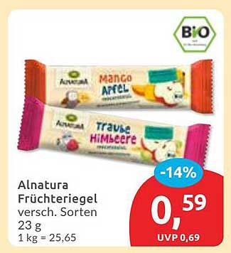 Alnatura Frücht Riegel versch. Sorten