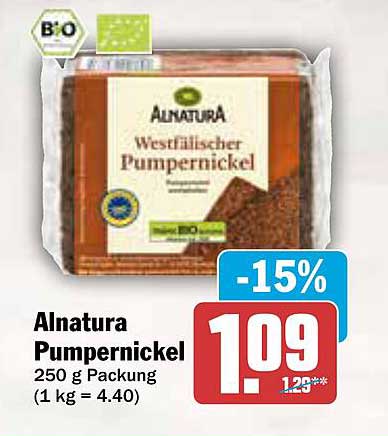 Alnatura Westfälischer Pumpernickel 250 g