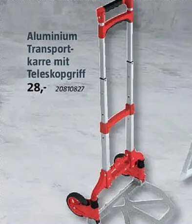 Aluminium Transportkarre mit Teleskopgriff