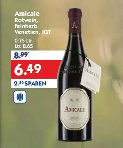 Amicale Rotwein, feinherb, Venetien, IGT, 0.75 L