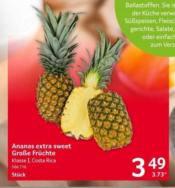 Ananas extra sweet Große Früchte - Klasse I, Costa Rica