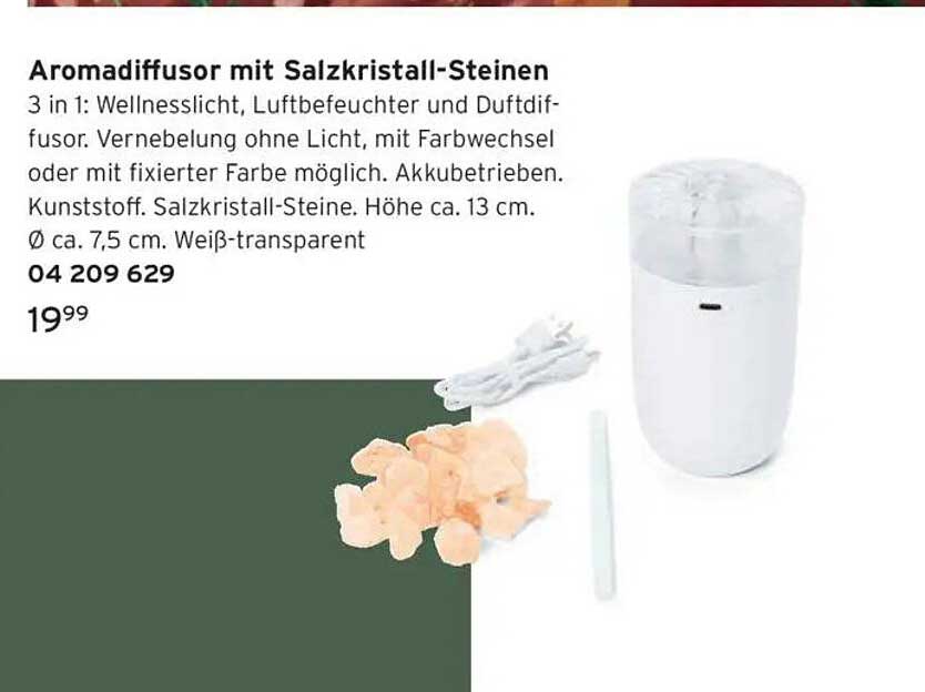 Aromadiffusor mit Salz kristall-Steinen