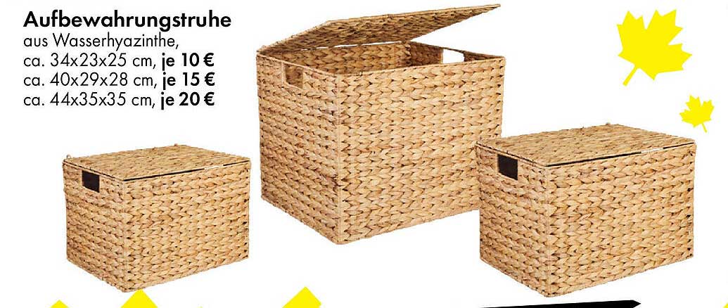 Aufbewahrungsboxen aus Wasserhyazinthe