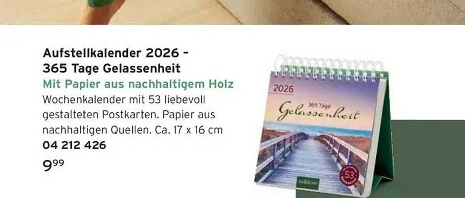 Aufstellkalender 2026 - 365 Tage Gelassenheit