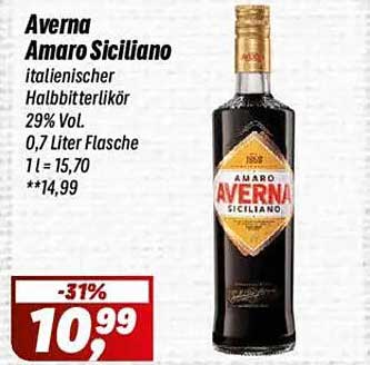 Averna Amaro Siciliano – Italienischer Halbbitterlikör 0,7 Liter