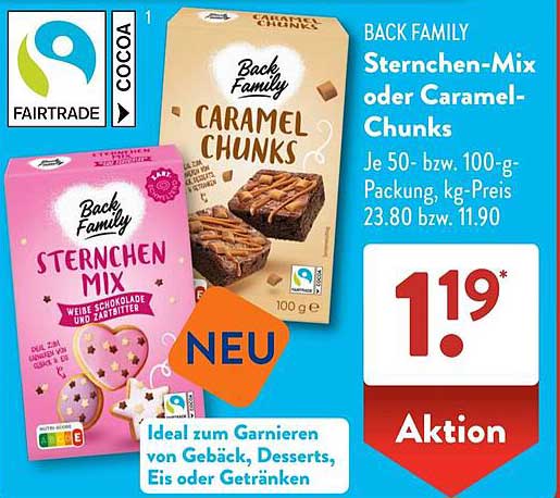 BACK FAMILY Sternchen-Mix oder Caramel-Chunks